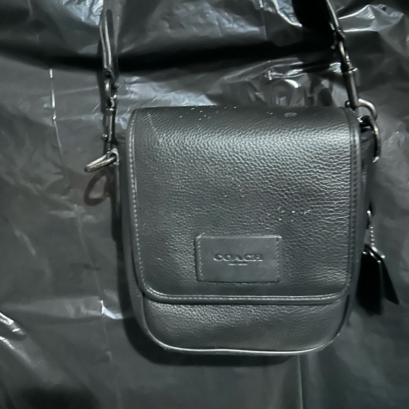 Coach Black Leather Men's Messenger Bag